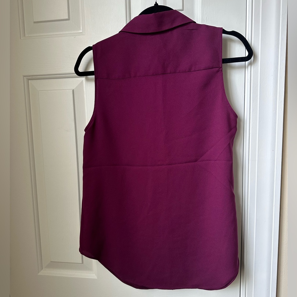 Ann Taylor Sleeveless Purple Blouse NWT - Picture 3 of 3